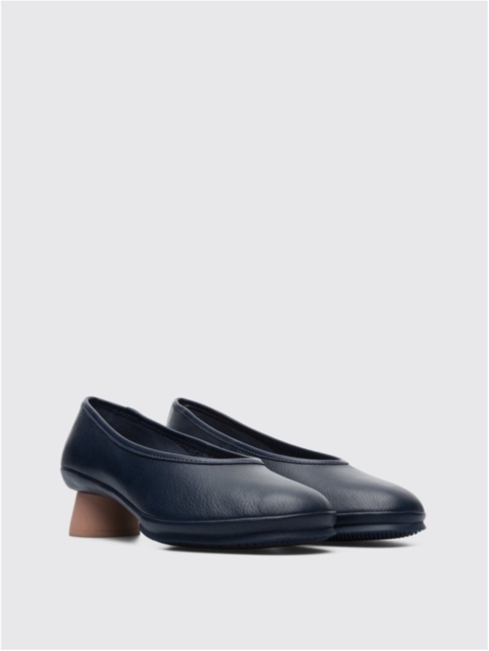 Camper Alright Navy Beige Formal Heels Sculptural Avant Garde Lightweight EU 40